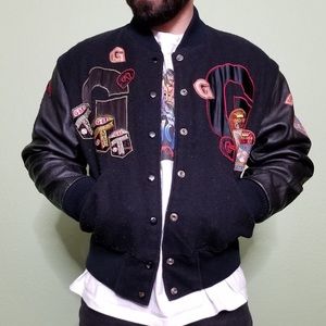 Vintage special edition Guess patch bomber jacket
